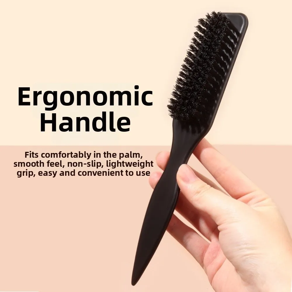Slick Back Hair Brush Unisex Backcombing Flyaways Hairdressing Comb Edge Control Smoothing Hair Styling Brush Thick/Fine Hair