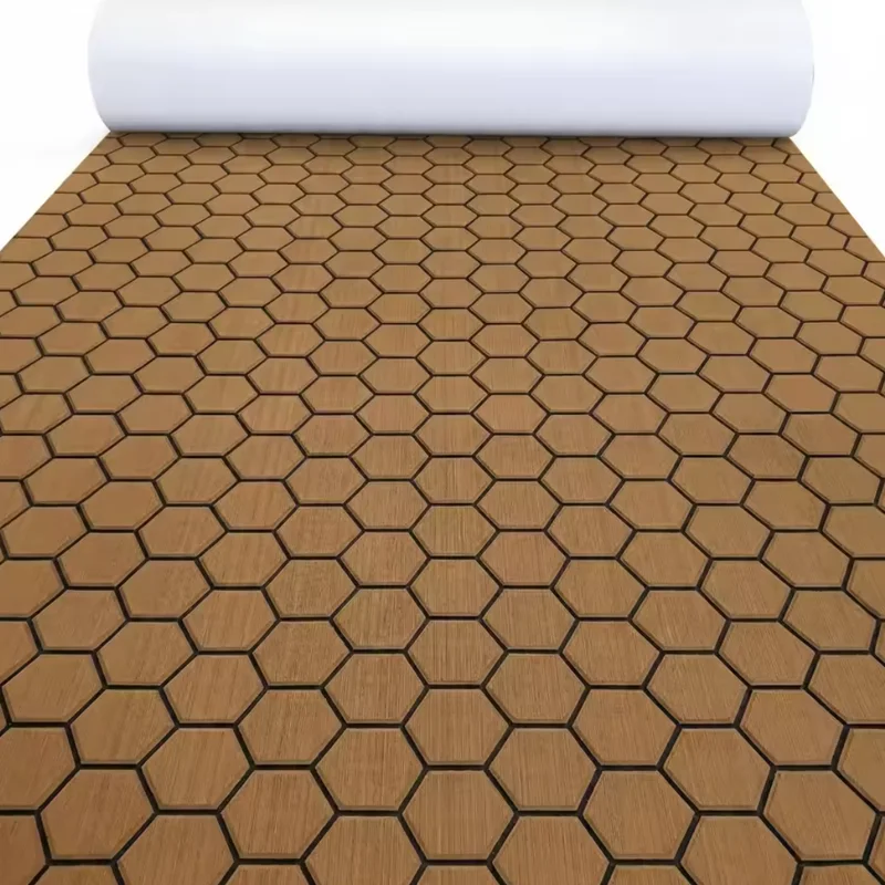 2400*900*6mm Boat Flooring EVA Foam Decking Sheet Self-Adhesive Non-Skid Marine Flooring For Boat Yacht Kayak Motorboat RV