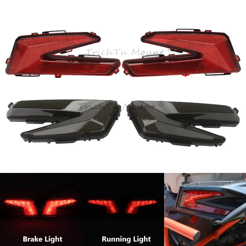 1Pair Tail Light Led Taillight Tail Light Assembly Led Taillight Compatible With Can-Am Maverick X3/Max X3 2017-2026 Smoke/Red