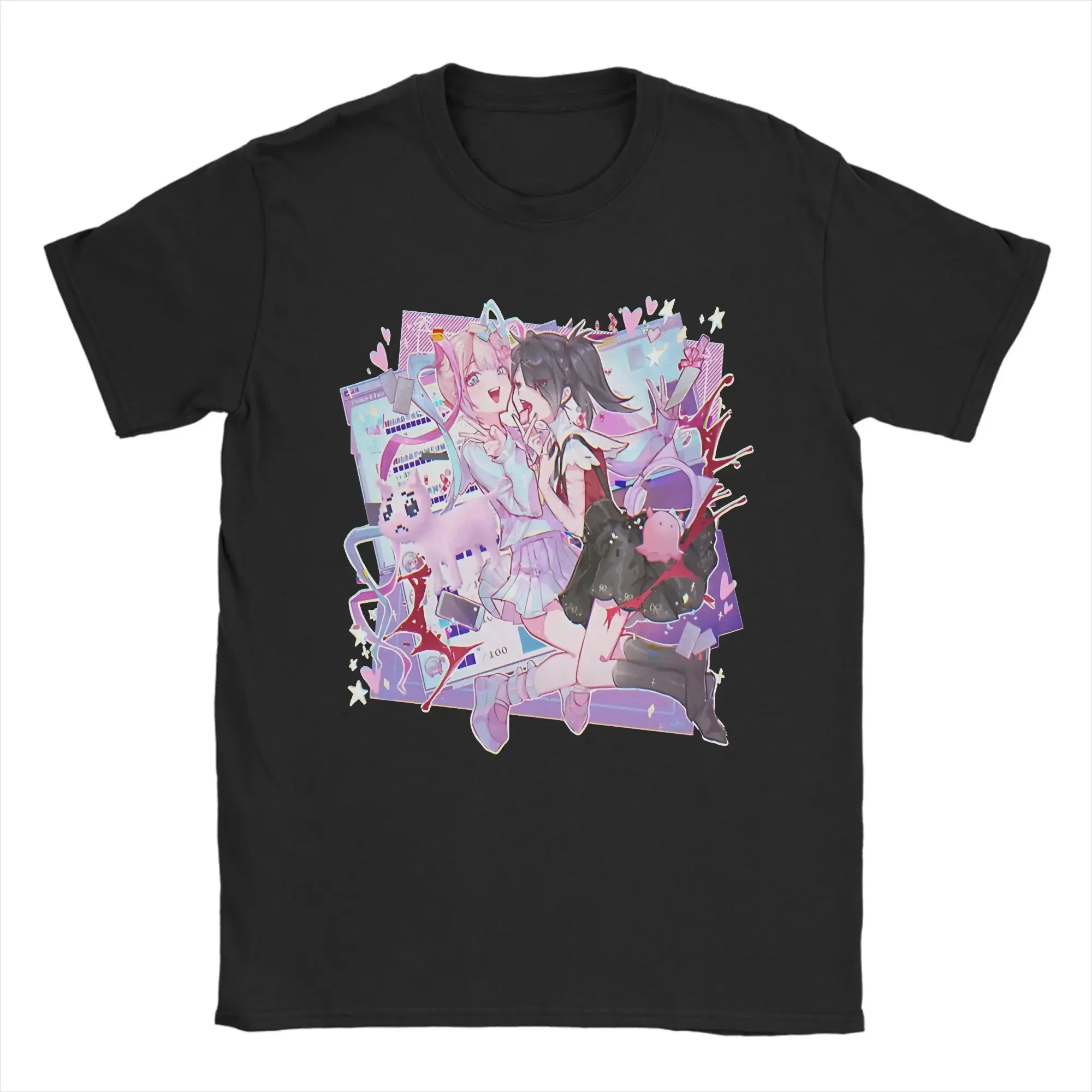 Needy Streamer Overload Shirt Vintage Washed Unisex Oversized Anime Streetwear Soft Cotton Short Sleeve Tee Gift Clothing Tops