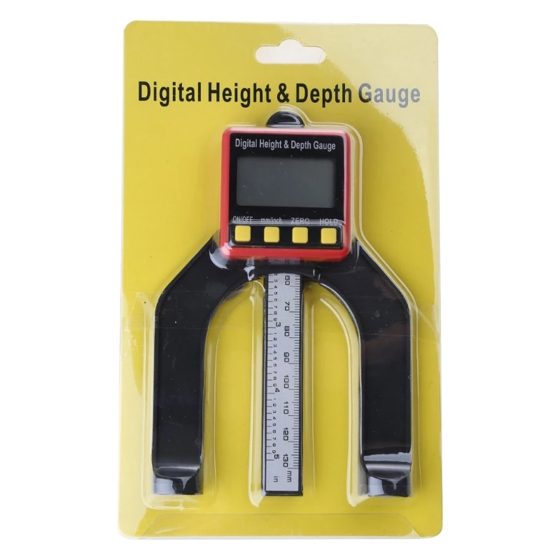 Digital Height Gauge Depth Gauge Woodworking Depth Measuring Ruler with LCD Display for Carpenter Woodworking Tool Dropship