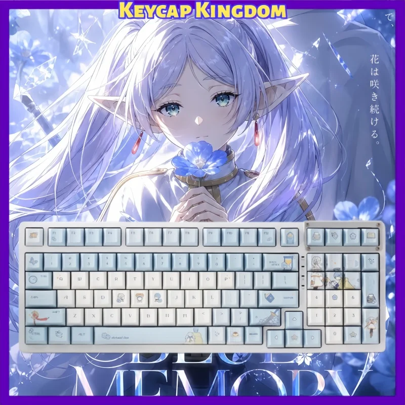 Frieren: Beyond Journey's End PBT Keycap Cherry Cute Custom Anime Key Cap Gaming Mechanical Keyboard Accessories Gift for Gamers