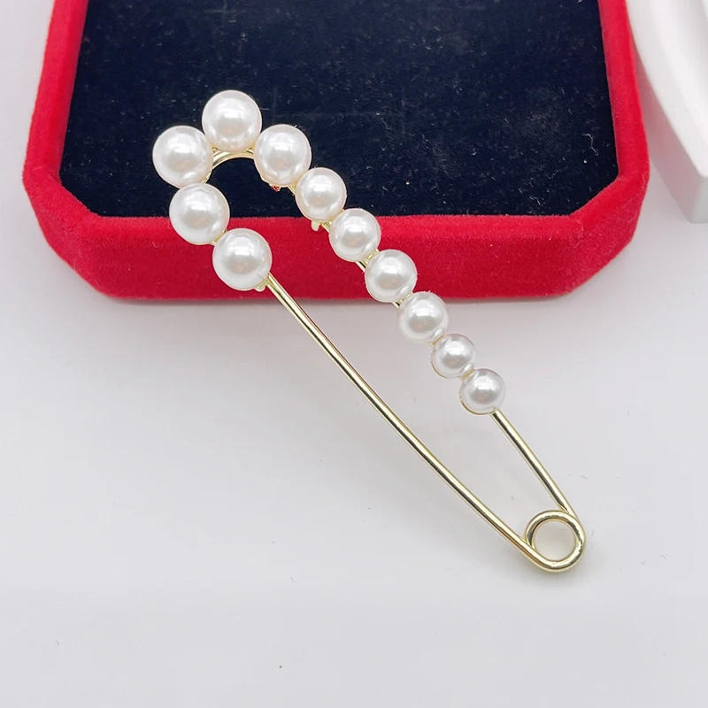 Fashion New Rhinestone Brooch Pisces Pin Women Pearl Lapel Pin Sweater Dress Buckle Pin Jewelry Brooch Pin Badge Buckle Accessor