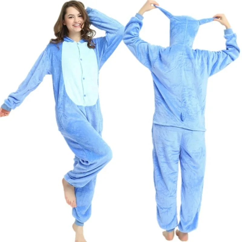 Animal Onesies Kigurumi Unicorn Pajamas Set Women Winter Overall Flannel Cartoon Cosplay Sleepwear Jumpsuit Men Homewear Pijama