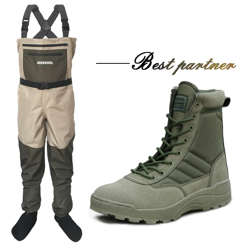 Fly Fishing Waders & Wading Shoes Rubber Sole Fisherman Pants Aqua Sneakers Clothing Set Rock Sports Boots Hunting No-slip