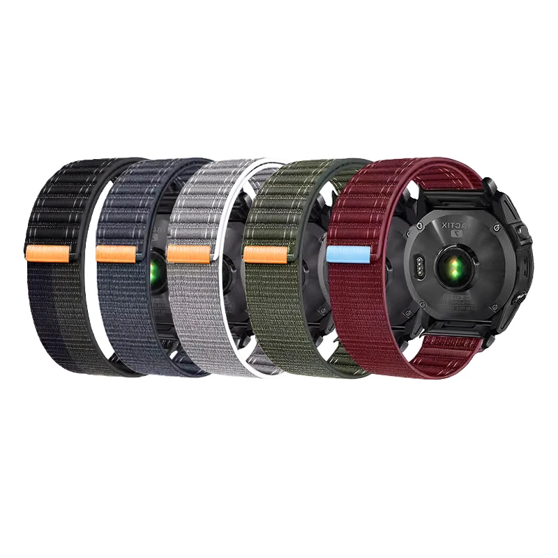 QuickFit 22mm 26mm Woven Nylon Band For Garmin Fenix E 8 47mm 51mm 7 7X 6 6X 5 5X Plus/Enduro 3/Epix Pro Gen 2 Strap Bracelet