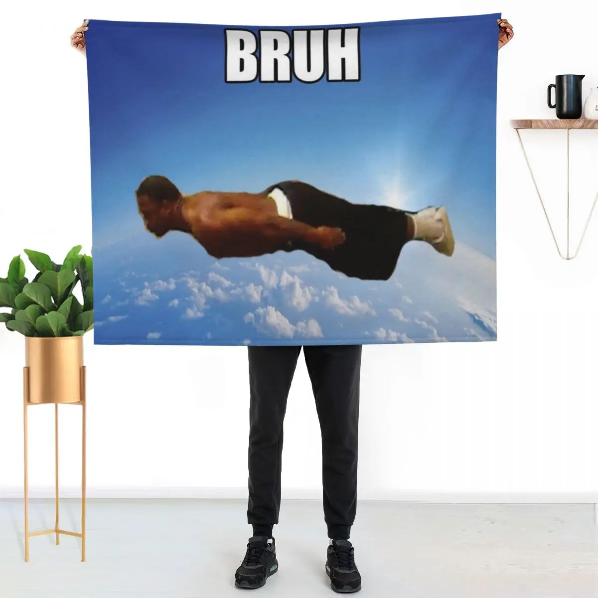 

bruh flying midget Throw Blanket Lightweight Warm Blanket for Indoor Outdoor Use