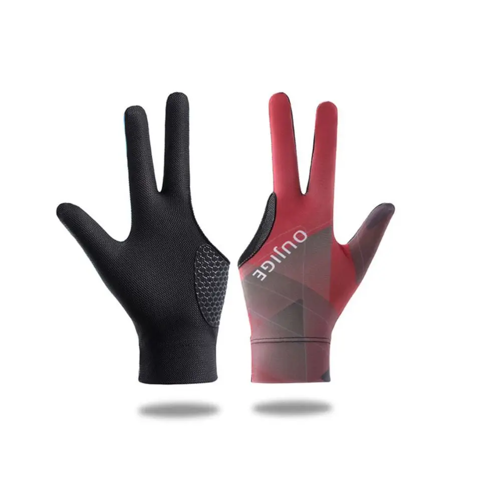 

Anti-sweat Billiards Gloves Wear-resistant Non-slip Three Finger Gloves High Elastic Light Open 3 Fingers Gloves Woman