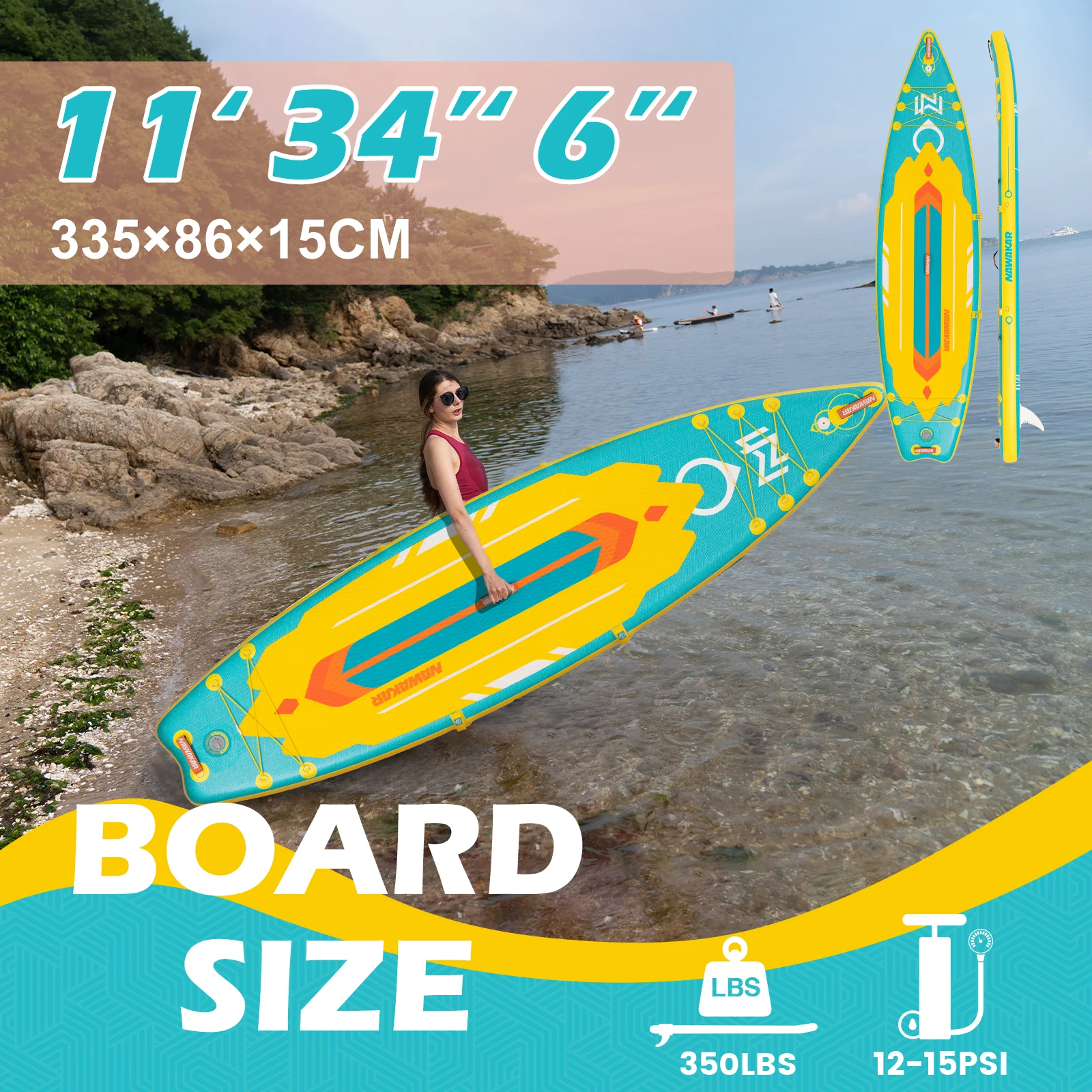 

Надувная SUP-доска Adventure 11'34"6" – скорость, компактность и долговечность для активного отдыха, рыбалки, серфинга и морских прогулок