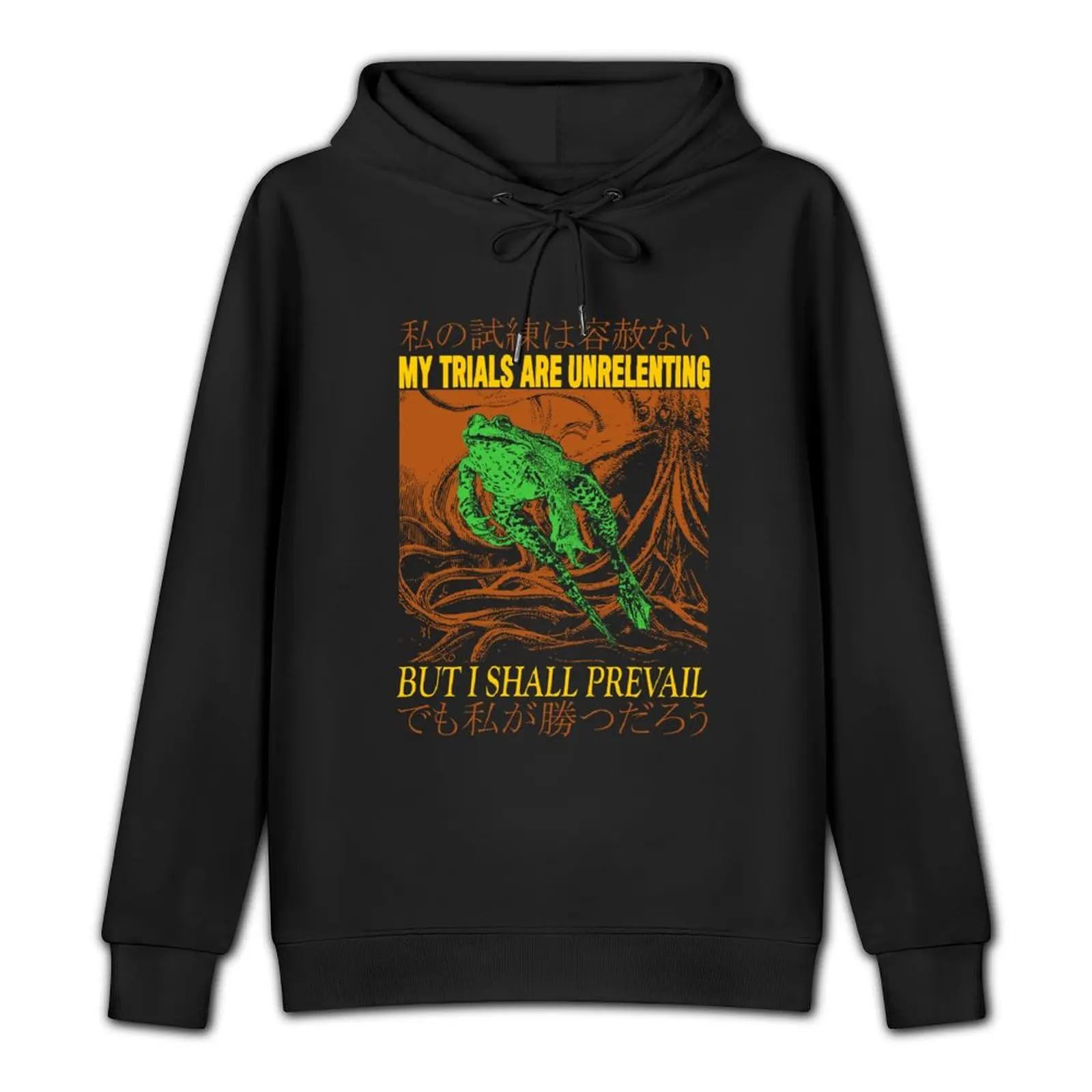 My Trials are Unrelenting Frog Pullover Hoodie autumn clothes autumn new in hoodies and blouses