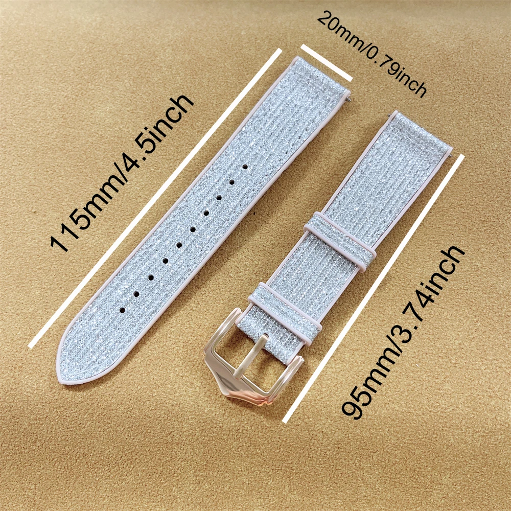 20mm straps for samsung galaxy watch 6 5 4 40mm 44mm 5pro 45mm band bling silicone leather strap watch 6 classic 43mm 47mm bands