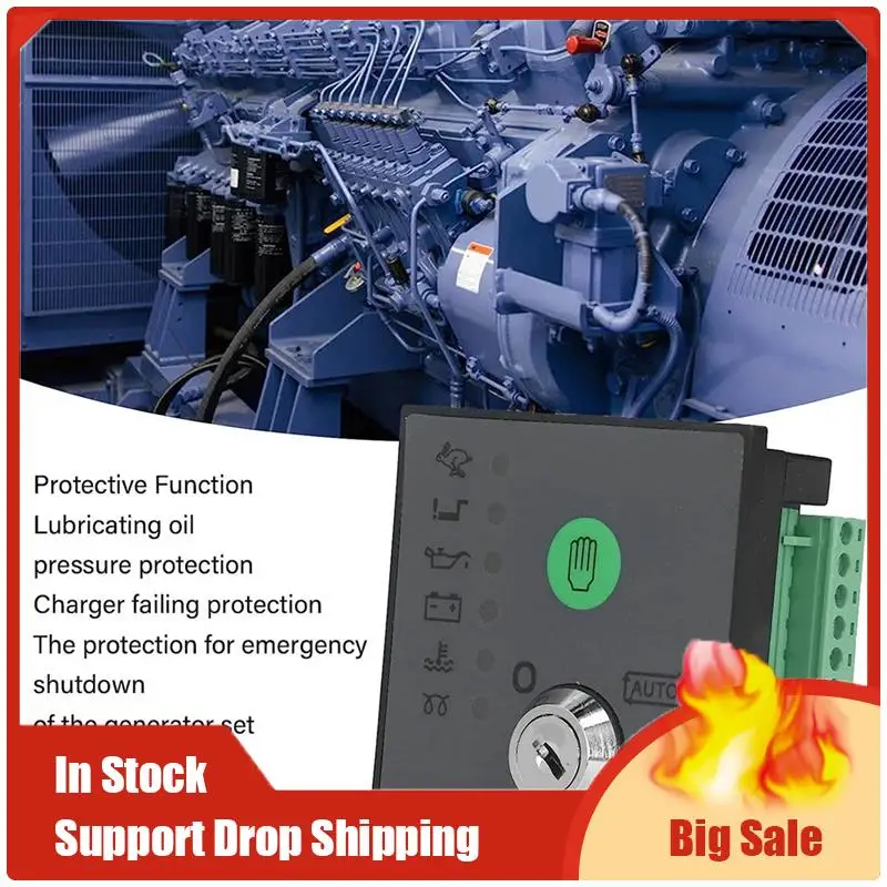 

DSE701AS Black Generator Controller With Keys Generator Control Panel Self-Starting Accessories