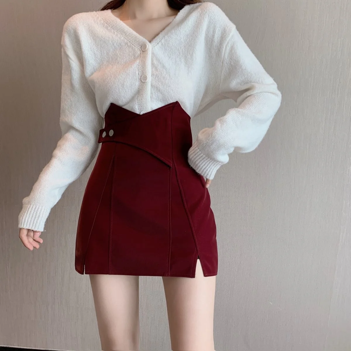 

Skirt Irregular Pu Leather Skirt 2023 Ropa Mujer Mini Skirts Clothes for Women