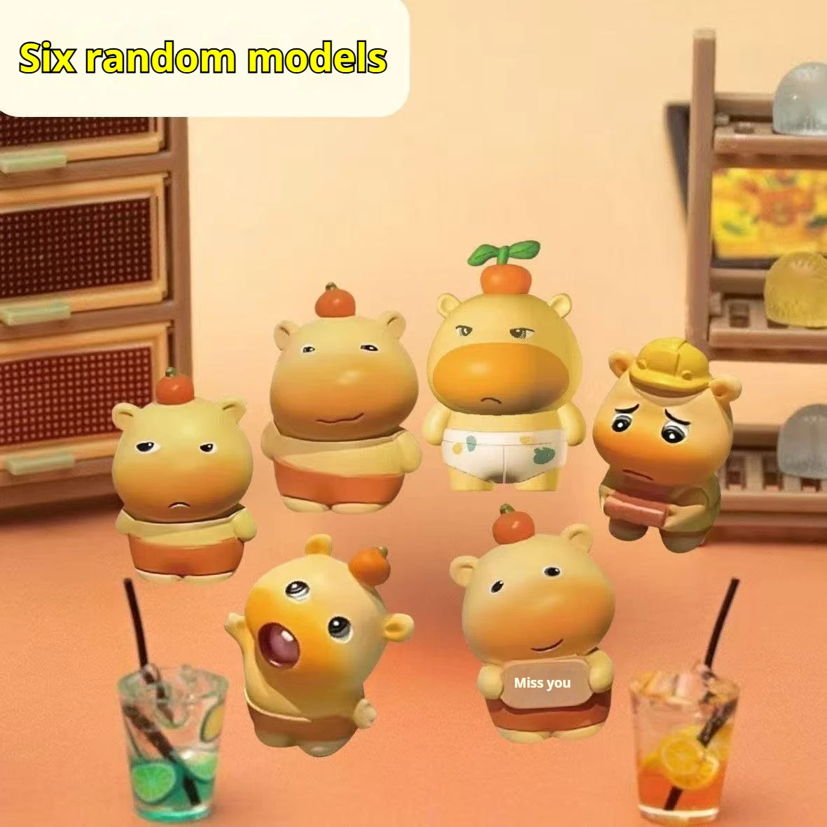 

Водный дельфин серии Лулу, милый пакет с эмодзи, кукла Лулу, настольный мини-орнамент, слепая коробка, подарок, идеальная детская игрушка