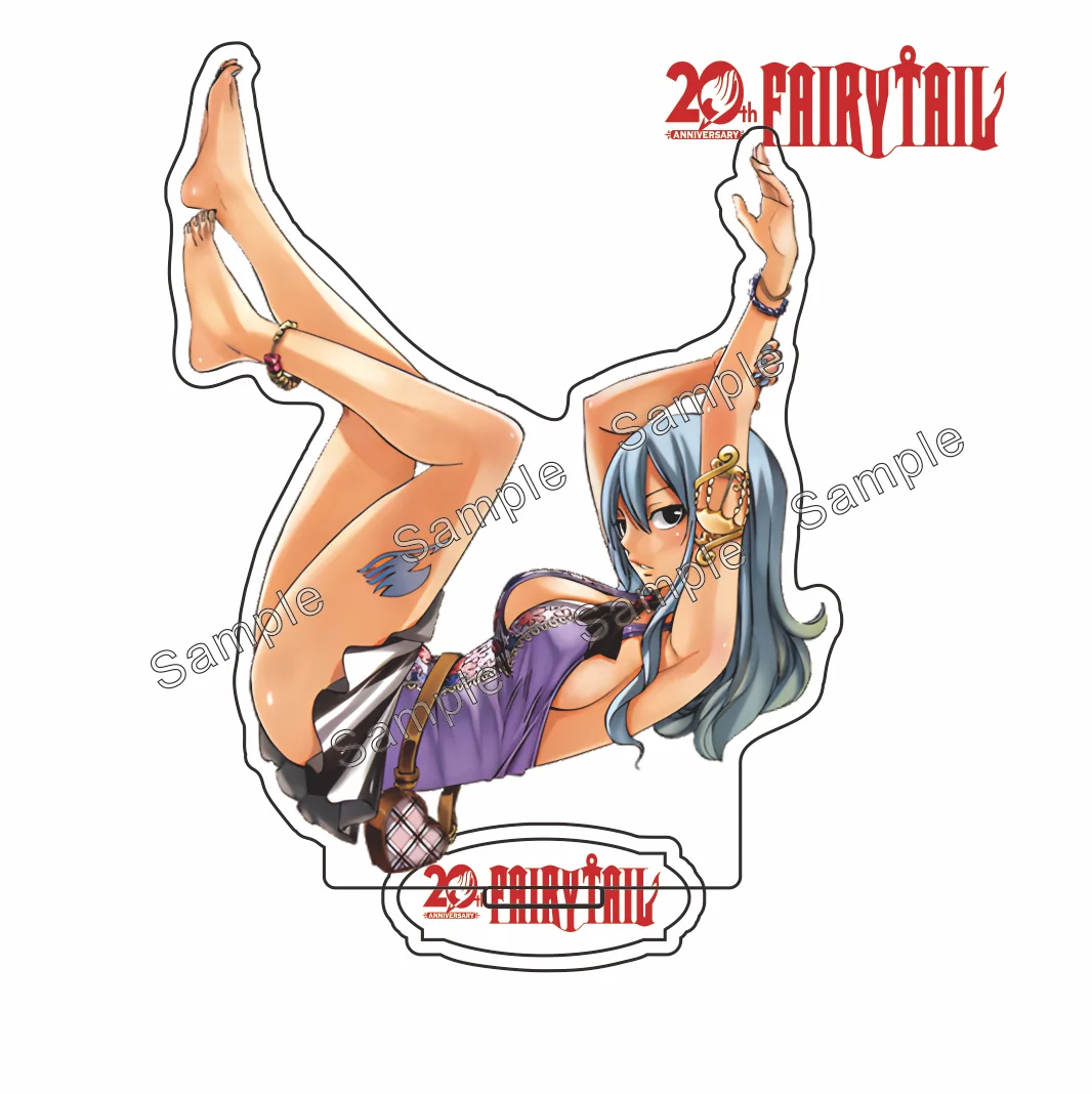 Fairy Tail 20th Anniversary Juvia Lockser Acrylic Stand Figure 15cm Desk Decoration Anime Collectible Model Toy Key Chain for Fa