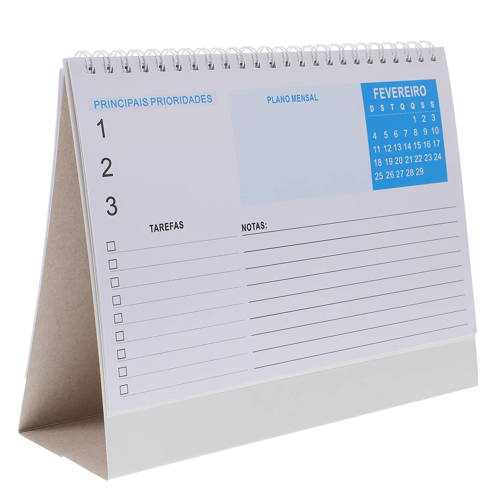 

2024 Desk Calendar Brazilian Holiday Small Standing Style Table Desktop Calendar Ornament for Office Home School