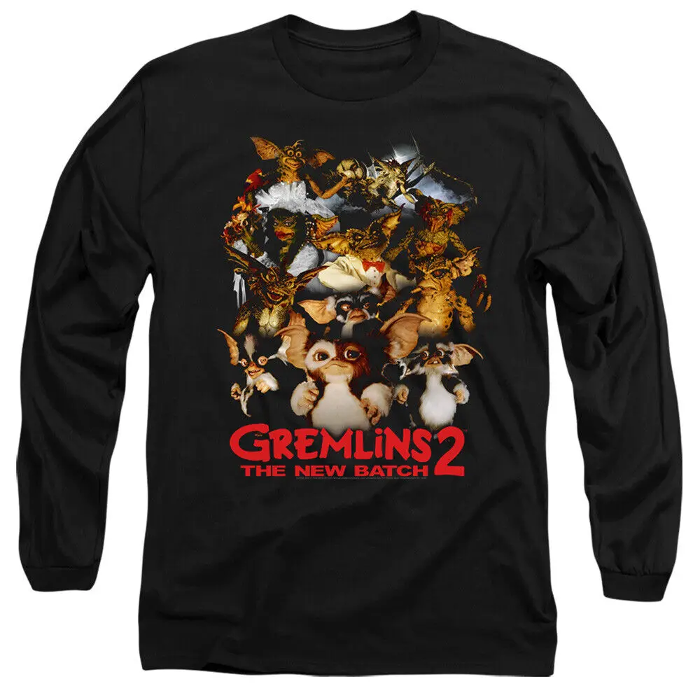 Gremlins 2 Long Sleeve T-Shirt Mogwai Crew Black Tee