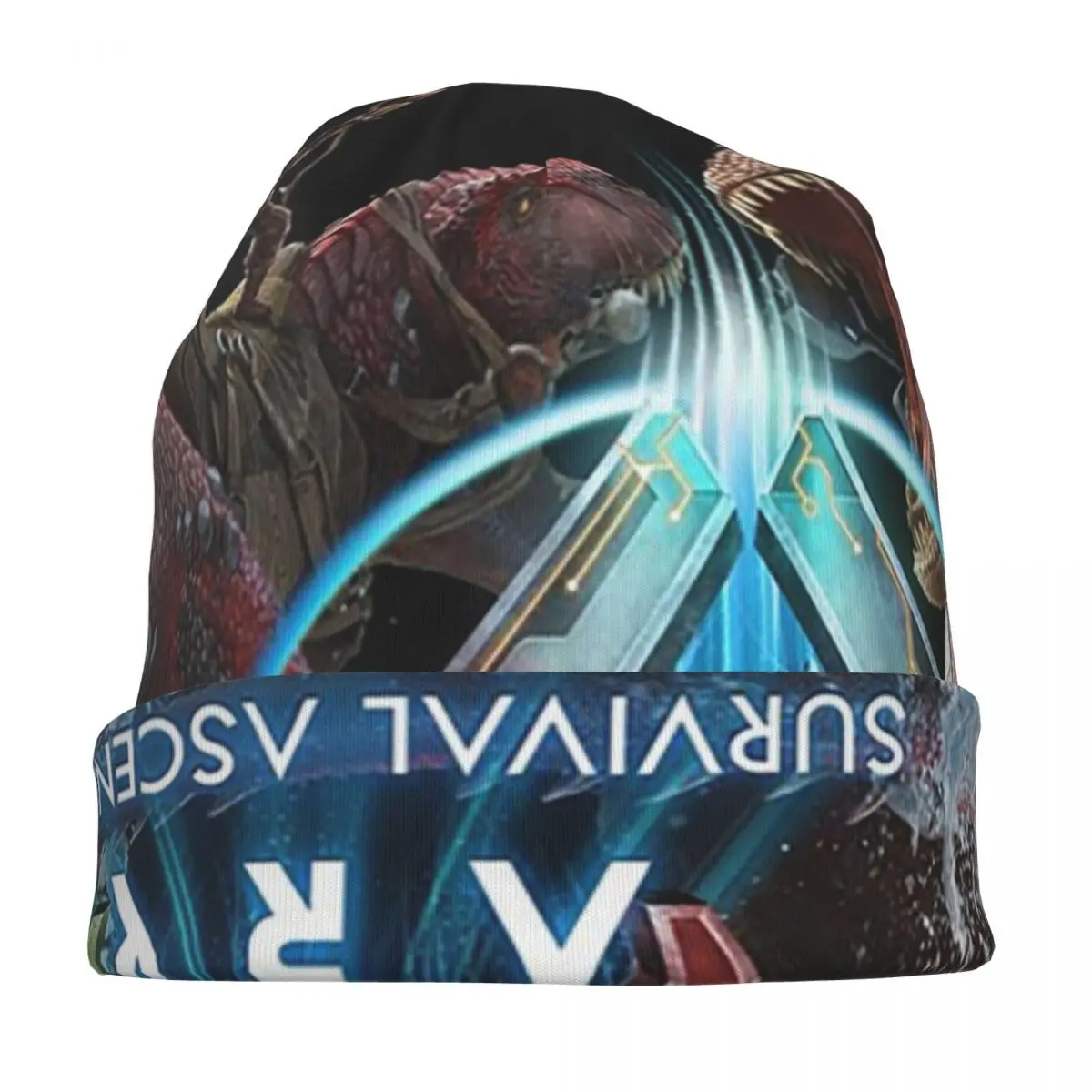 ARK بقاء الصاعد الديناصورات الدافئة محبوك قبعة الهيب هوب بونيه قبعة الخريف الشتاء في الهواء الطلق قبعات حريمي للجنسين الكبار