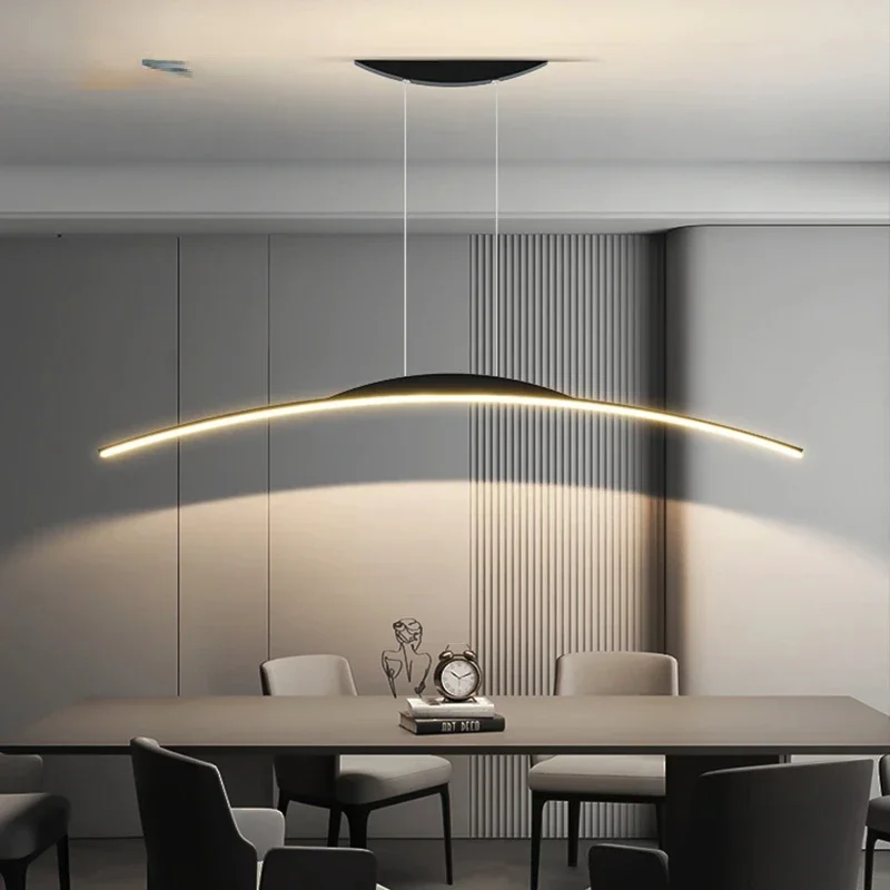 

Modern LED Chandelier For Dining Room Kitchen Bar Living Room Bedroom Ceiling Pendant Lamp Black Simple Design Chandelier Light