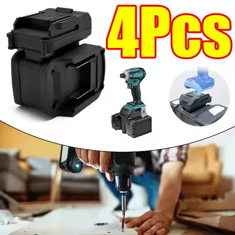 1-4Pcs Adapter Converter 2in1 Battery Case for Makita 18V Li-ion Battery Electric Drill Power Tool Features Battery Converter