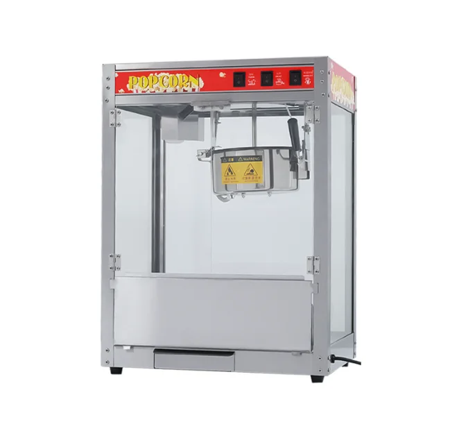 Automatic Large Capacity Commercial Use Electric Heating Stainless Steel Popcorn Machine