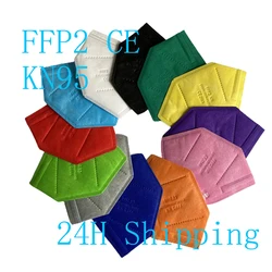 Multicolor Adult 5 Layers KN95 Ffp2 Mascarilla approved Respirator Fabric Face Mask KN95 Filter Mouth Reuseable ffp2mask CE ffp3