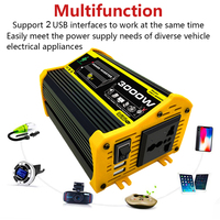 3000W Intelligent Power Inverter DC 12V To AC 110/220V Dual USB Car Charger Converter Portable Power Inverter for iPad Phone
