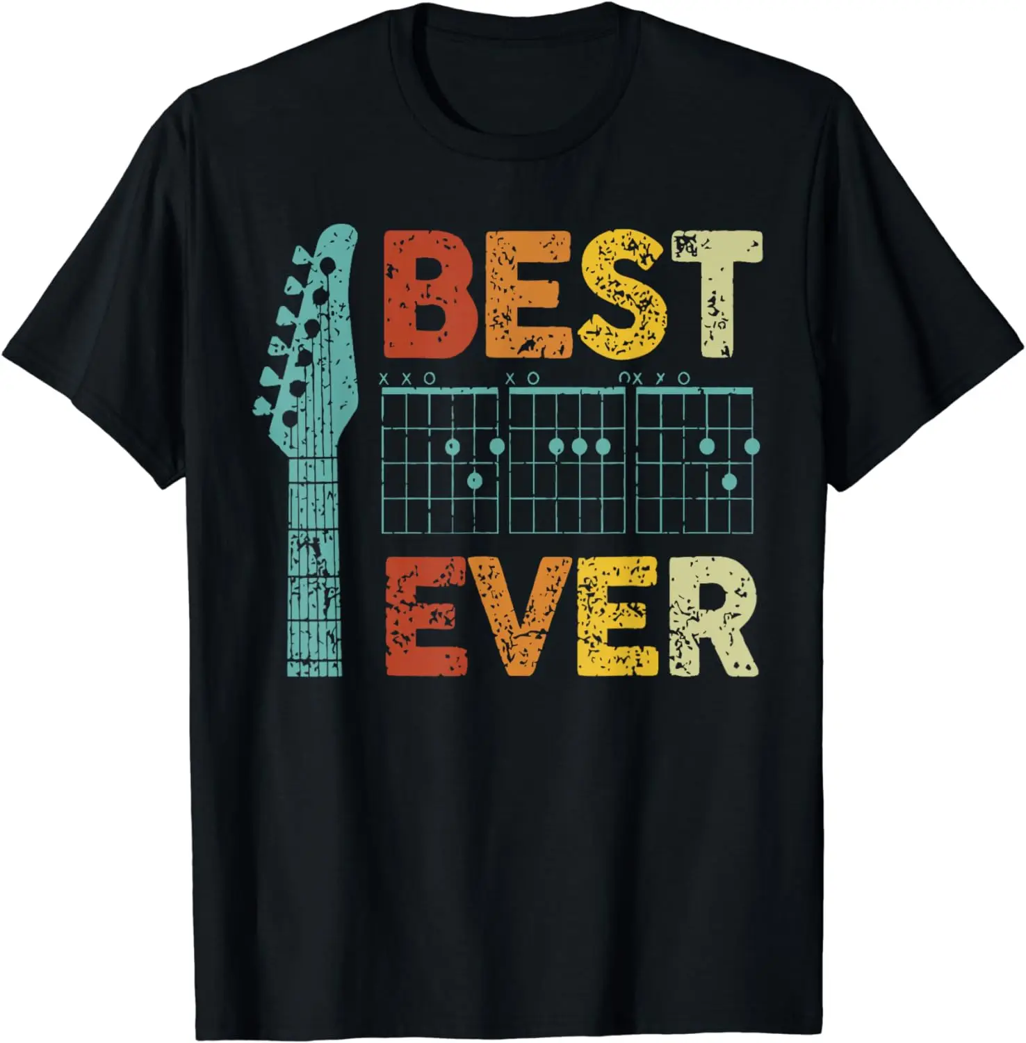 Best Guitar Dad Ever Chords Best Daddy Guitar Fathers Day T-Shirt