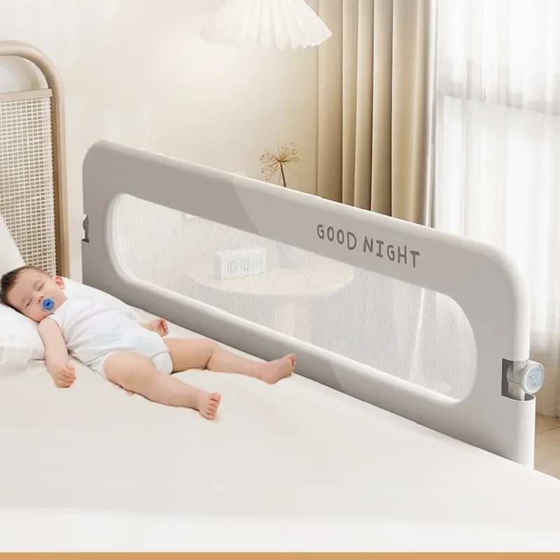 Indoor Foldable Baby Bed Guardrail Bedroom Railings for Children Sleeping Protective Barrier Rail Anti-Fall Safety Infant Fence