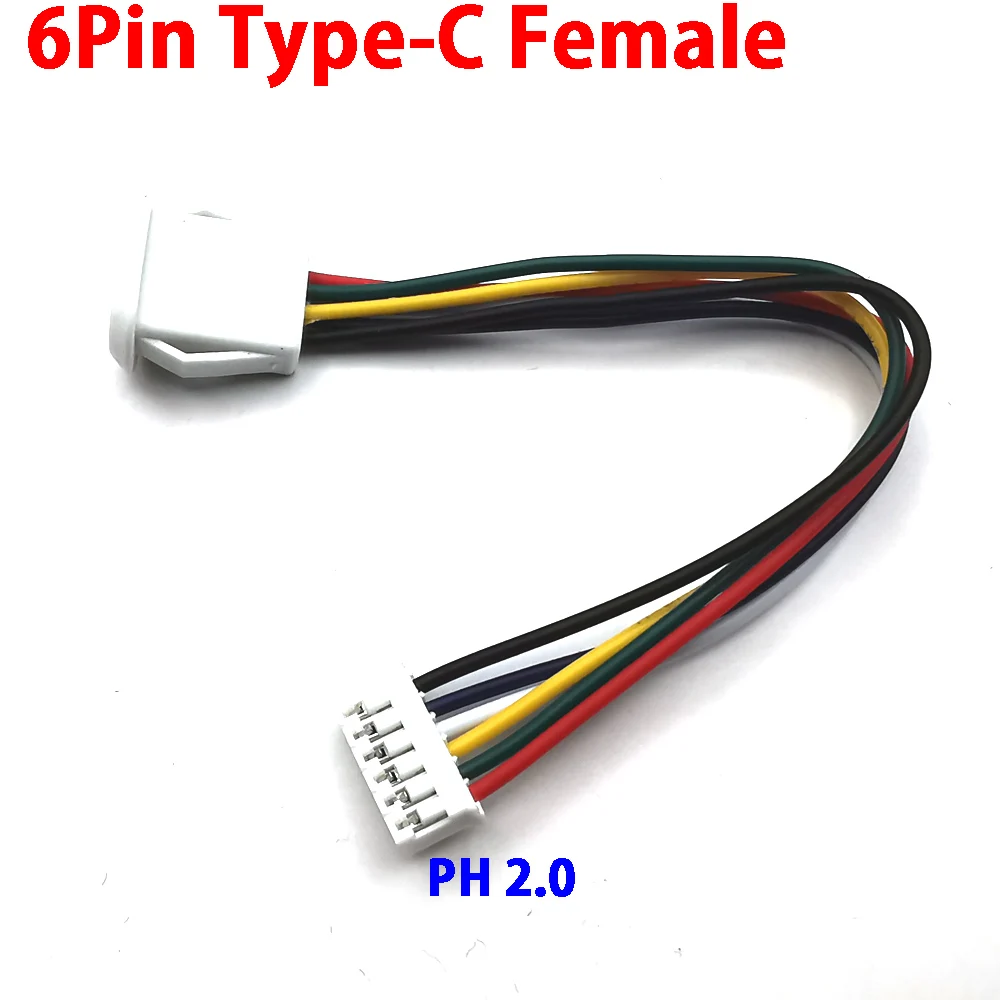 1pcs 4Pin 6Pin USB 2.0 Female Power Jack 2P 4P 6P USB2.0 Charging Port Connector Data Interface with Cable USB Charger Socket