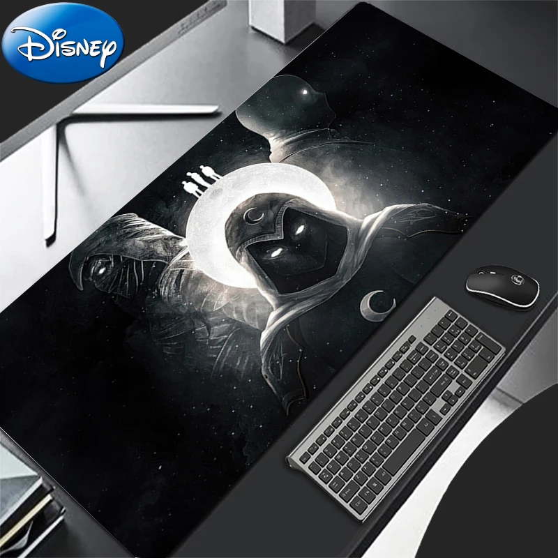 Черно-белый коврик для мыши, игровые аксессуары для ноутбука, коврик для клавиатуры, офисный ПК, коврик для мыши Moon K-knight Gamer, расширенный коврик для настольного компьютера