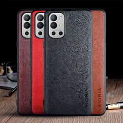 Case for Oneplus 9R 9RT funda luxury Vintage Leather skin coque with TPU PC  hard cover for oneplus 9rt case capa