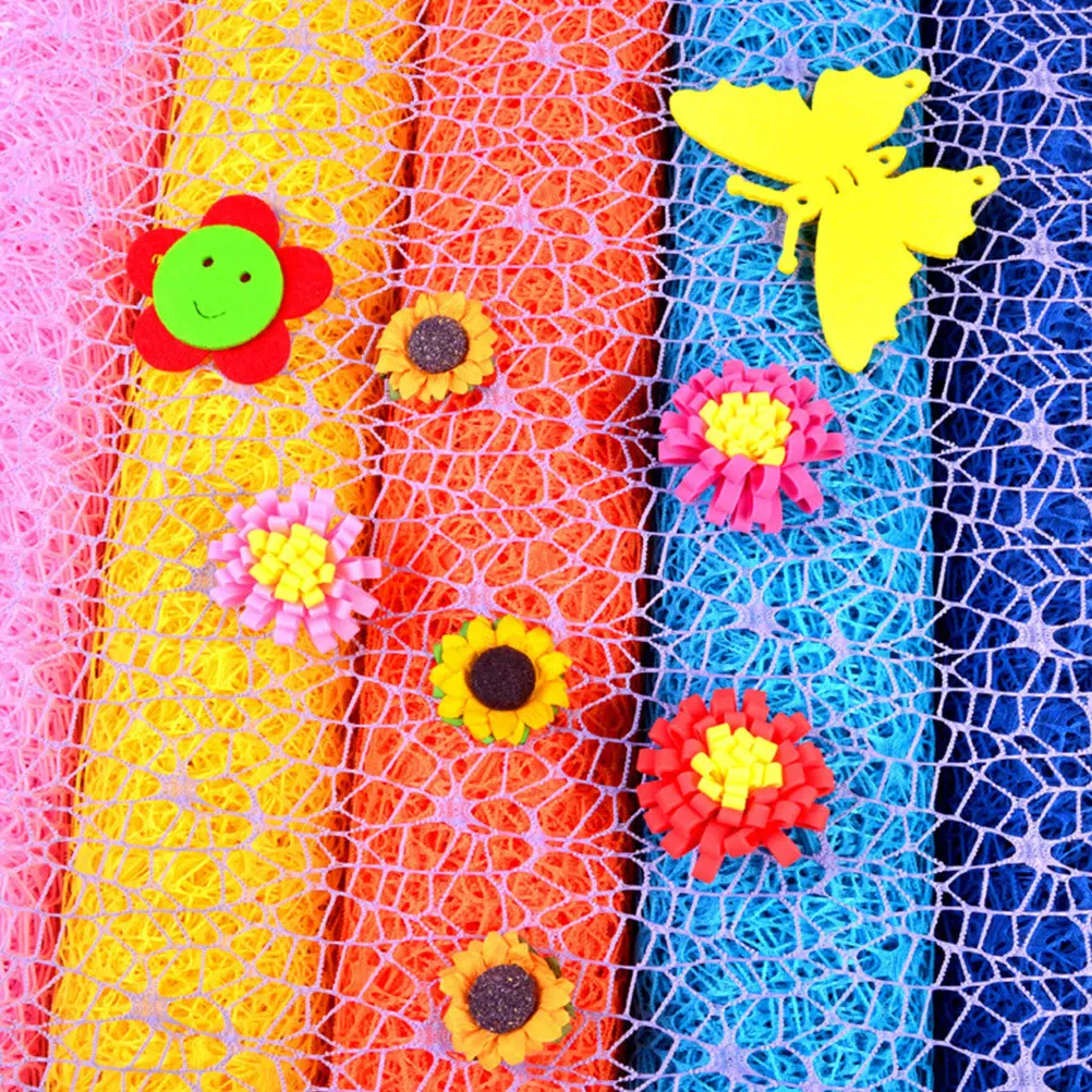 

1 Roll Diy Jacquard Gauze Red Fabric For Kids Hanging Decoration Wrapping Craft Curtain Backdrop Party Wedding