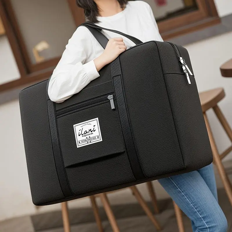 Large Capacity Moving Packing Bag Cotton Quilt Storage Bag Travel Bag Weaving Bag with Slot Organizing Bag for Travel And Hom...