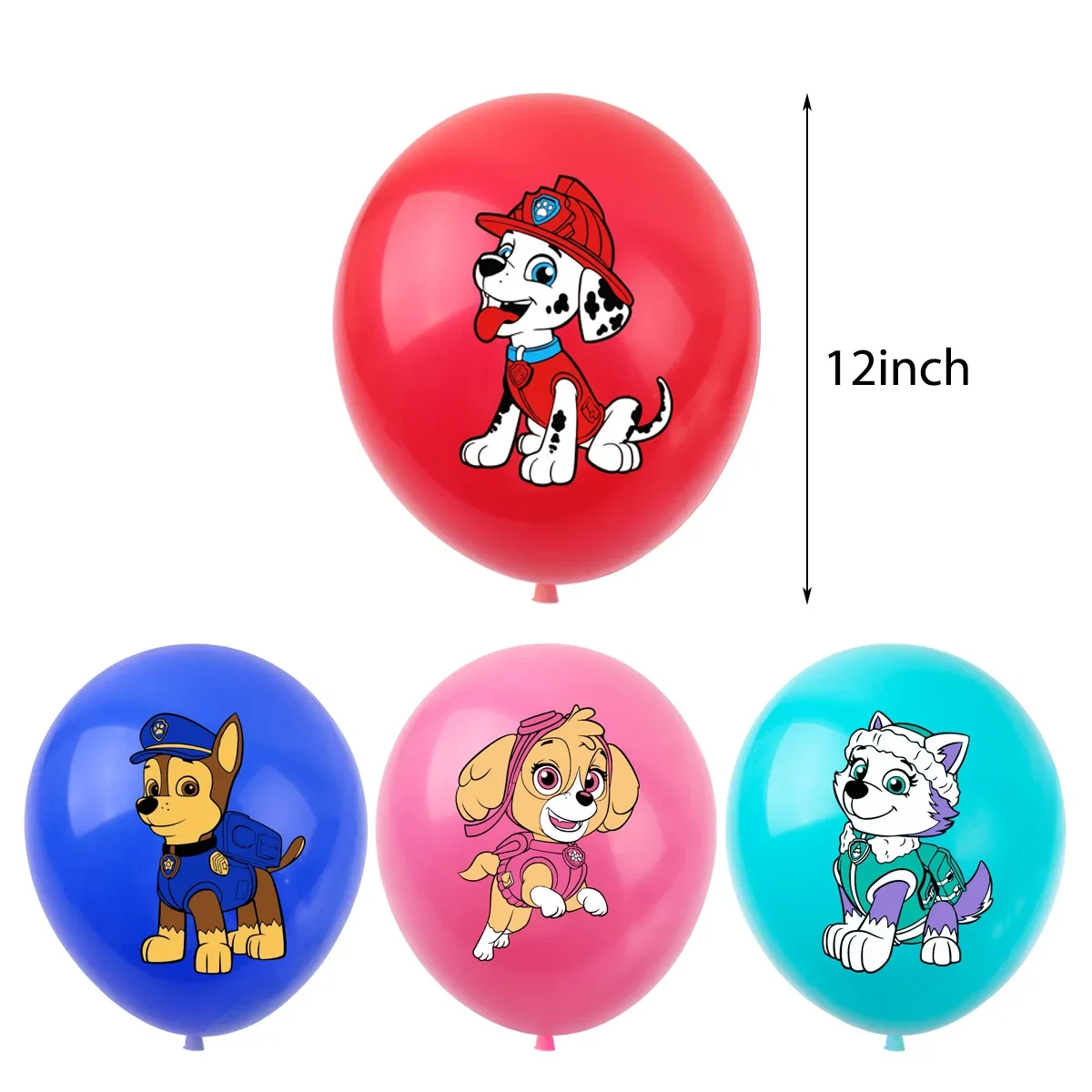 10pcs 12 Inch Paw Patrol Solid Color Latex Balloon Happy Birthday Party Decoration Globos Balloon Toy