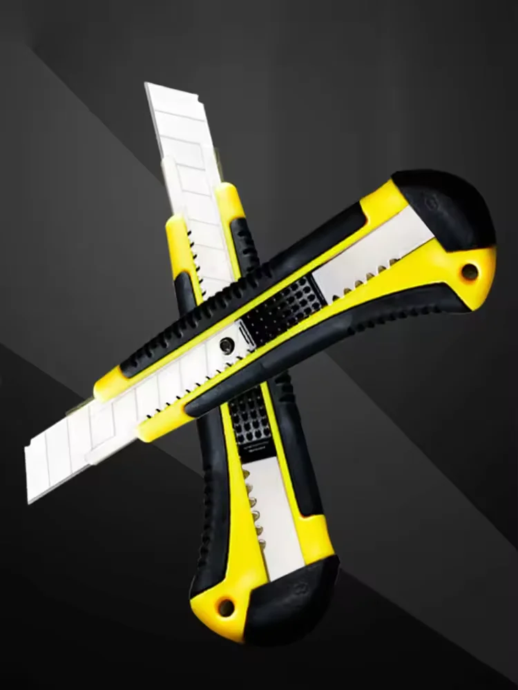 18 مللي متر سكّين متعدّد الاستخدامات صندوق القاطع 6 في 1 متعددة الأغراض الفولاذ المقاوم للصدأ قابل للسحب الثقيلة مقاوم للماء المفاجئة قاطع سكين 20 قطعة