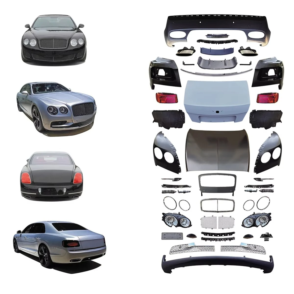 Wholesale Car Accessories Bumpers Body Kit Use for Bentley Flying Spur 2005-2012 Upgrade to 2020 Model.