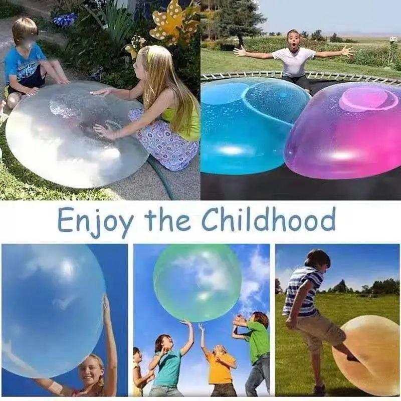 Bola de burbujas de aire suave para niños, globo hinchable de 40/50/70/120cm para exteriores, juego de fiesta divertido, grandes regalos al por mayor