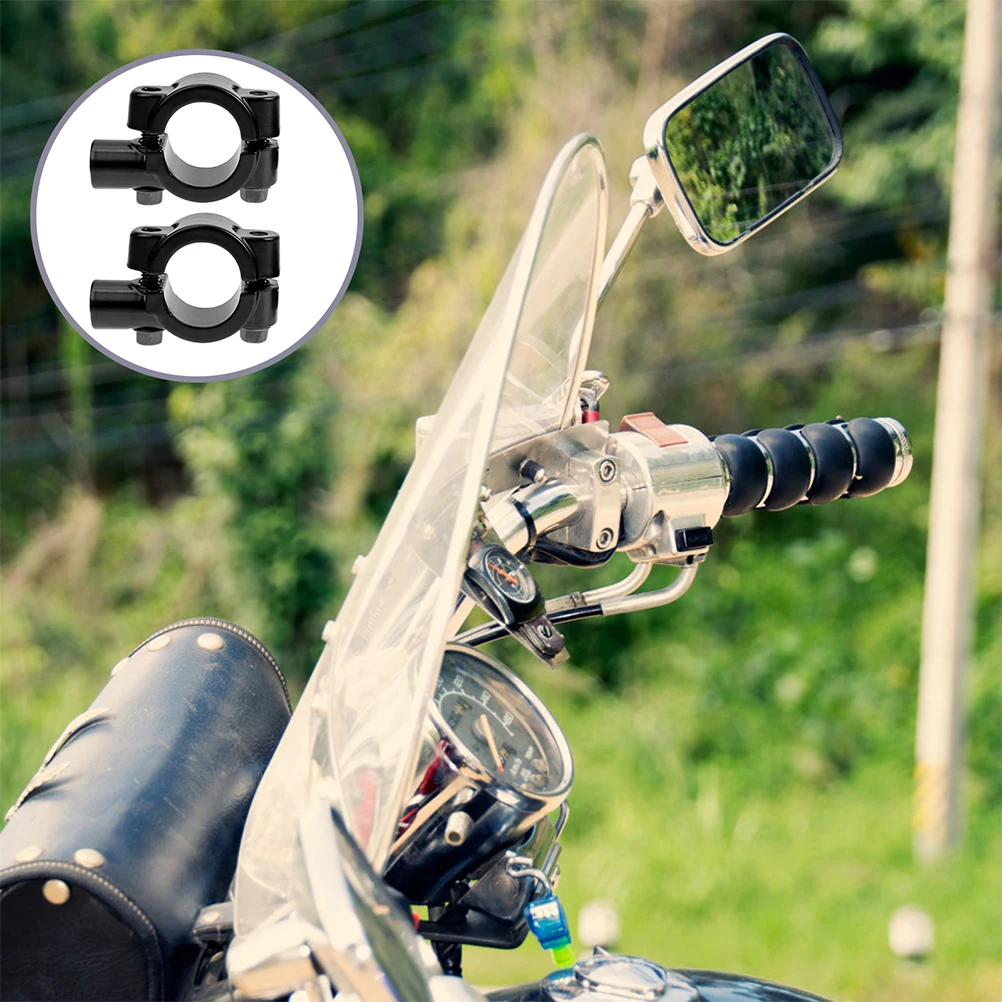 

4 Pcs Mirror Bracket Motorcycle Bike Handlebar Clamp Mount Car for Mirrors