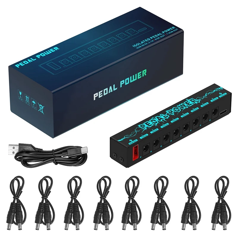 

PEDAL POWER Guitar Pedal Power Guitar Effector Power Supply 8 Isolated DC Output Guitar Effect Pedal Guitar Accessories