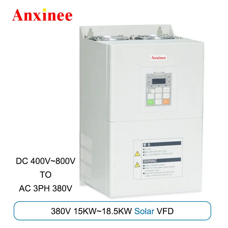 Anxinee Solar Hybrid Vfd Inverter Dc To Ac Controller 400v-800v Input 380v Ac 3phase Output For Water Pump