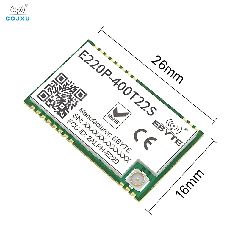 LLCC68 LoRa Wireless Module 433/470MHz 22dBm Build-in LNA ESD Antenna IPEX/Stamp Hole SMD Data Trasmitter Receiver E220P-400T22S