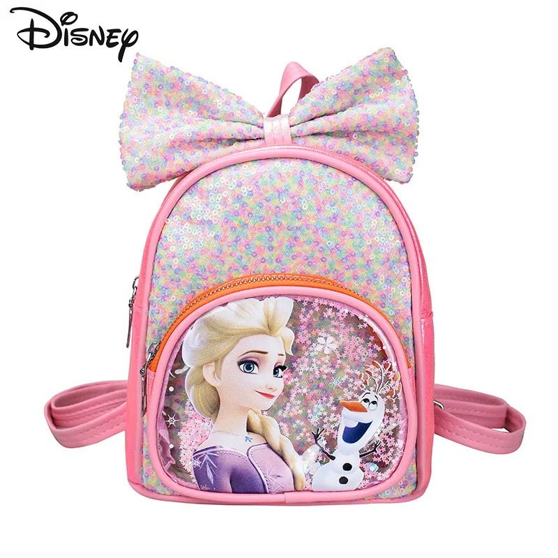 Disney Frozen Elsa Olaf Mini plecak kreskówka słodkie torby z cekinami moda Trend tornister przedszkole zabawki Kawaii prezenty