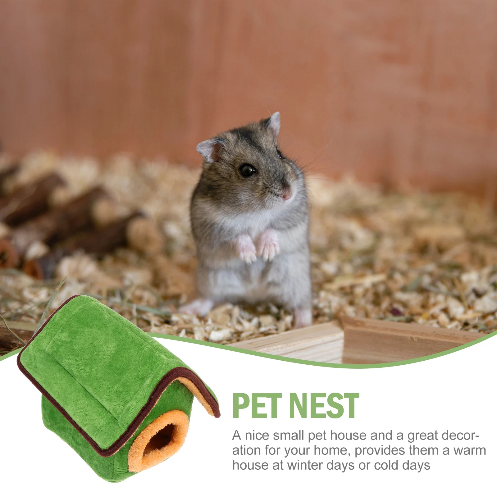 

Pet Warm Nest Small Hideaway Hamster Winter Bed Animal Hideout Hideouts Chinchilla for