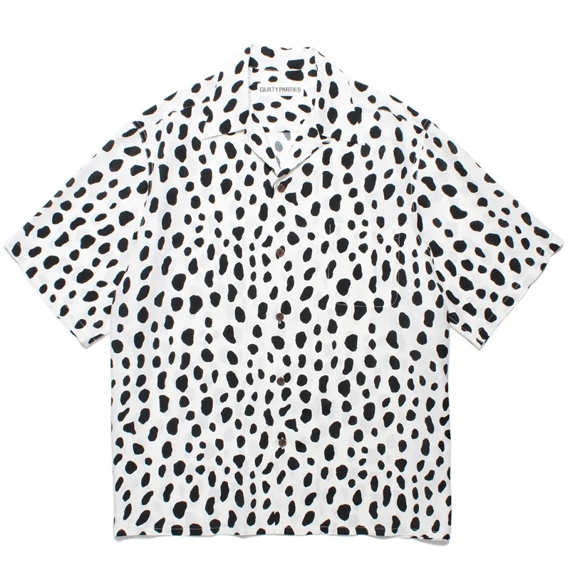 WACKO MARIA camicia leopardata estiva camicia a maniche corte di marca di alta qualità top camicia Casual da uomo donna Hawaii