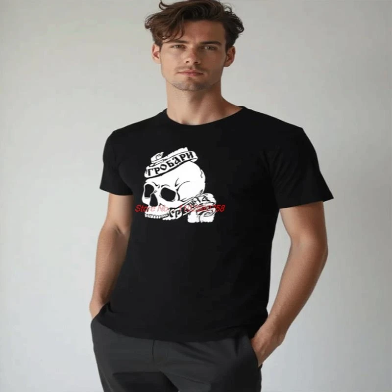Men's Short Sleeve T-Shirt Partizan Belgrade Grobari Ultras Hooligans Graphic T Shirts Summer Unisex Tees Tops O-Neck T-Shirt