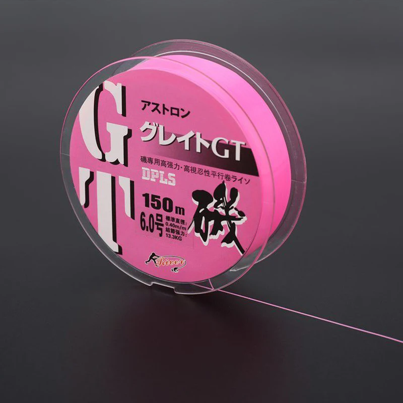 150m Semi-Floating Rock Fishing-Line Sea Pole Fishing special Line High Quality Pink Monofilament Nylon Lure Fishing Equipment