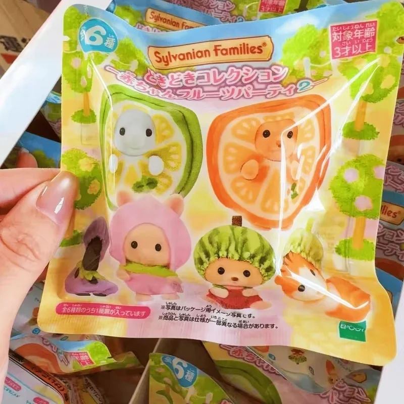 New SYLVANIAN FAMILIES Blind Box Bag Baby Mini Doll Dress Up Fruit Makeup Magic Party Mystery Box Lucky Bag Xmas Birthday Gifts