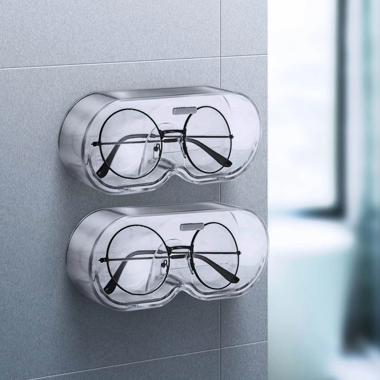 

2Pcs Eyeglasses Storage Box Portable Glasses Organizer Sturdy Case Scratch Protection Travel Home Use Glasses Storage Box