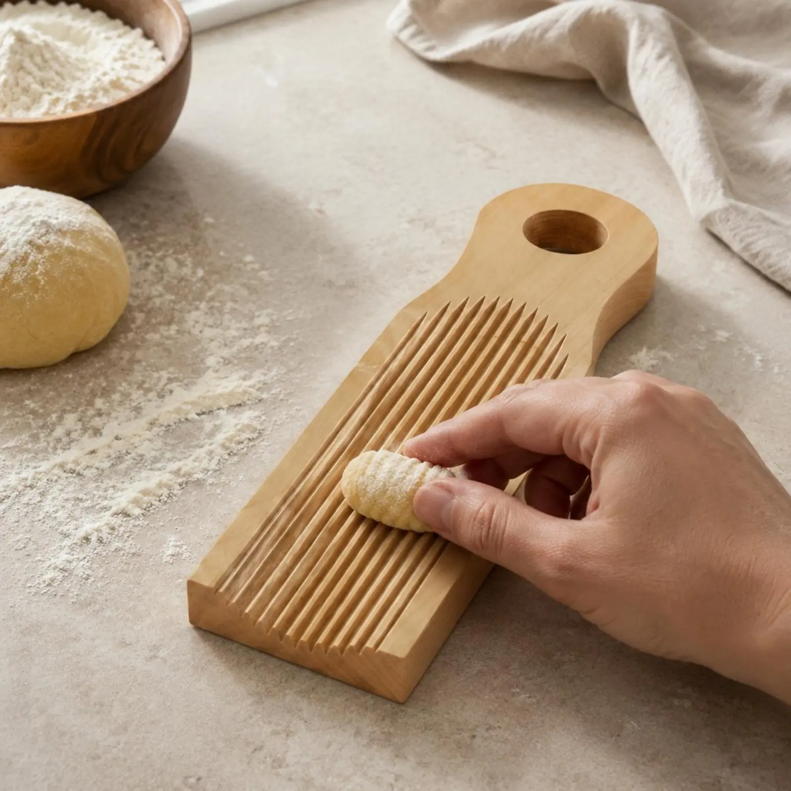 Gnocchi Board Grooved Surface Ridged Pasta Board Cooking Tool Handmade Design Long-Lasting